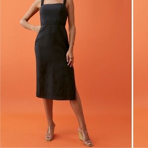 Reformation Dale Black Midi Dress